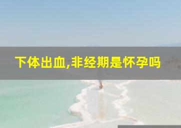 下体出血,非经期是怀孕吗