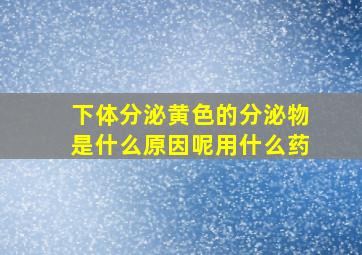 下体分泌黄色的分泌物是什么原因呢用什么药