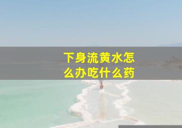 下身流黄水怎么办吃什么药