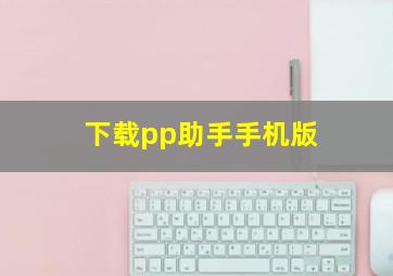 下载pp助手手机版