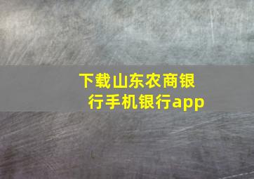 下载山东农商银行手机银行app