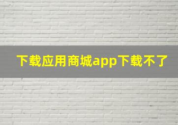 下载应用商城app下载不了