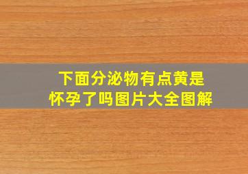 下面分泌物有点黄是怀孕了吗图片大全图解