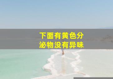 下面有黄色分泌物没有异味