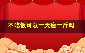 不吃饭可以一天瘦一斤吗