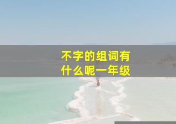 不字的组词有什么呢一年级