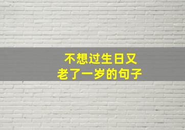 不想过生日又老了一岁的句子