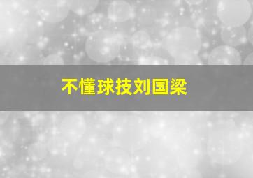 不懂球技刘国梁