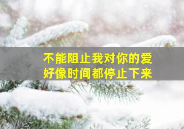 不能阻止我对你的爱好像时间都停止下来