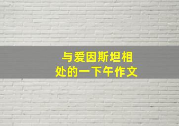 与爱因斯坦相处的一下午作文