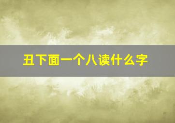 丑下面一个八读什么字