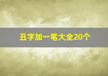 丑字加一笔大全20个