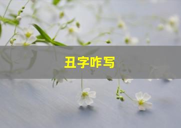 丑字咋写