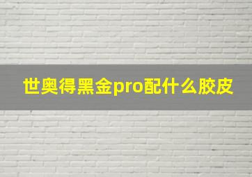 世奥得黑金pro配什么胶皮