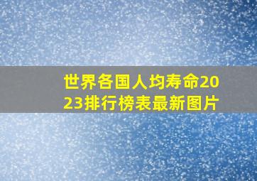 世界各国人均寿命2023排行榜表最新图片