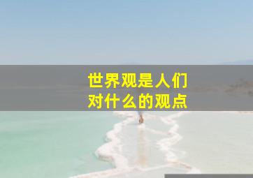 世界观是人们对什么的观点