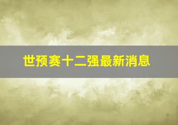 世预赛十二强最新消息