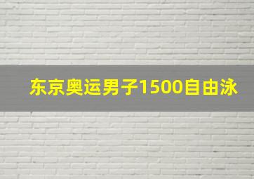 东京奥运男子1500自由泳