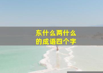 东什么两什么的成语四个字