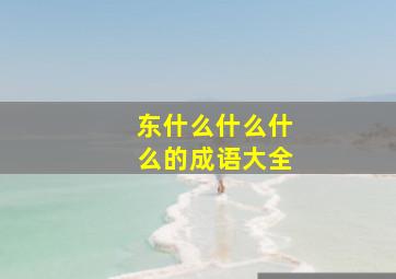 东什么什么什么的成语大全