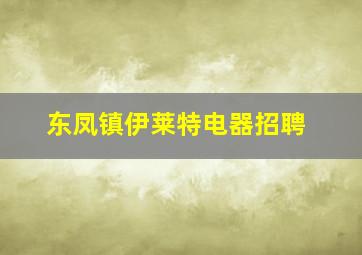 东凤镇伊莱特电器招聘