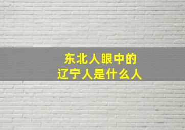 东北人眼中的辽宁人是什么人