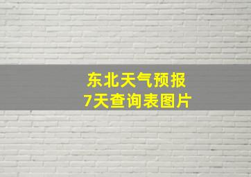 东北天气预报7天查询表图片