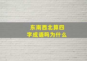 东南西北算四字成语吗为什么