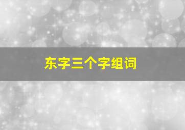 东字三个字组词