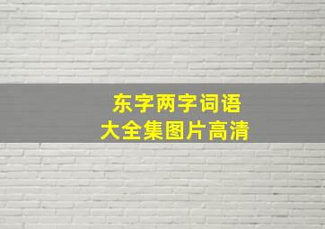 东字两字词语大全集图片高清