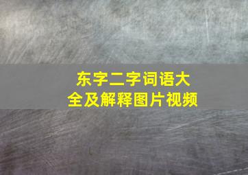 东字二字词语大全及解释图片视频