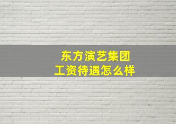 东方演艺集团工资待遇怎么样