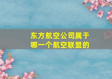 东方航空公司属于哪一个航空联盟的