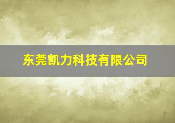 东莞凯力科技有限公司