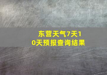 东营天气7天10天预报查询结果