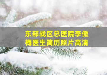 东部战区总医院李傲梅医生简历照片高清