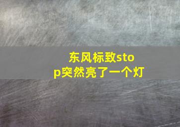 东风标致stop突然亮了一个灯