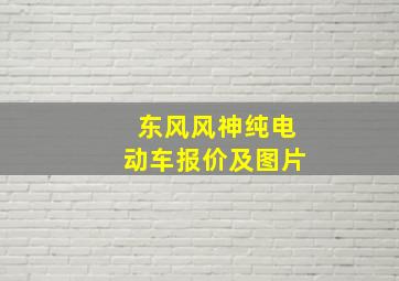 东风风神纯电动车报价及图片