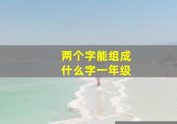 两个字能组成什么字一年级