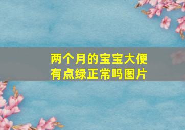 两个月的宝宝大便有点绿正常吗图片