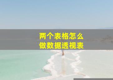 两个表格怎么做数据透视表