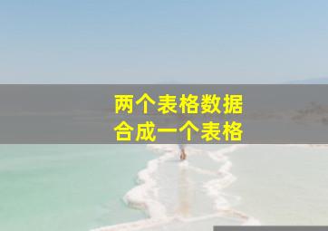 两个表格数据合成一个表格