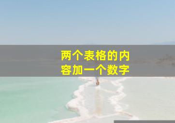 两个表格的内容加一个数字