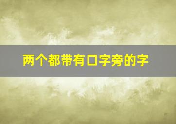 两个都带有口字旁的字