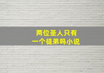 两位圣人只有一个徒弟吗小说