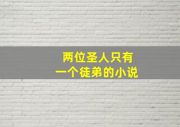 两位圣人只有一个徒弟的小说