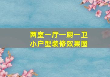 两室一厅一厨一卫小户型装修效果图