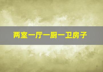 两室一厅一厨一卫房子