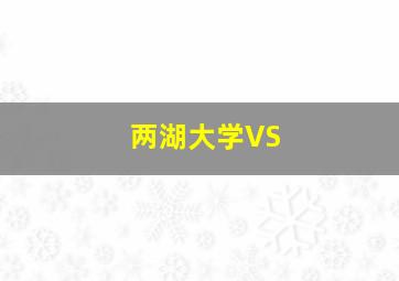 两湖大学VS