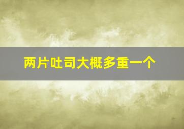 两片吐司大概多重一个